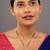 white sterling silver mangalsutra with gold pendant