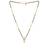 white sterling silver mangalsutra with gold pendant
