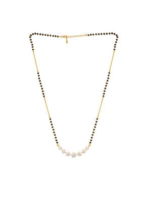 white sterling silver mangalsutra gold bead pendant 3