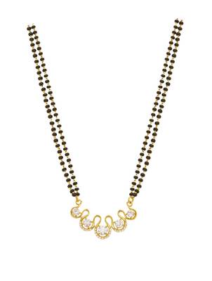 white silver mangalsutra with traditional bead work 2