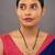 white silver mangalsutra with traditional bead work