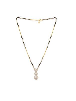 white silver mangalsutra with fine pendant design work 3