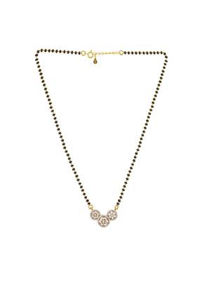 white silver mangalsutra with sleek bead chain work 3