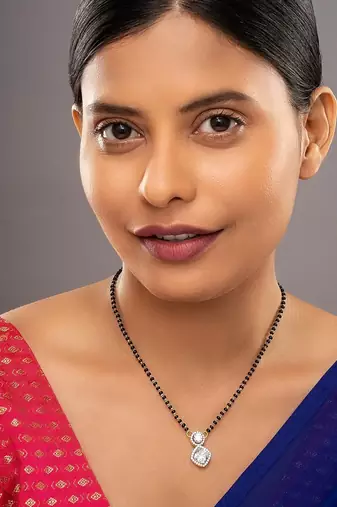 Gold plated mangalsutra in sterling silver