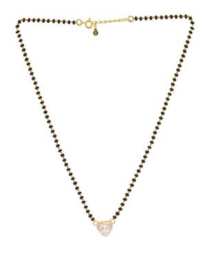 white silver mangalsutra with classic bead pendant work 2