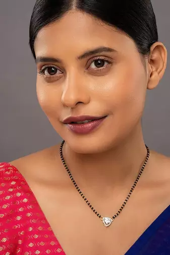 Gold plated mangalsutra in sterling silver