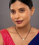 Gold plated mangalsutra in sterling silver