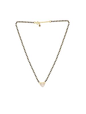 white silver mangalsutra with classic bead pendant work 3