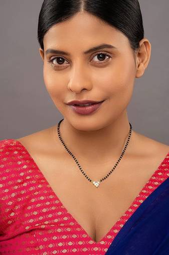 Gold plated mangalsutra in sterling silver