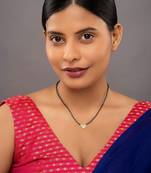 Gold plated mangalsutra in sterling silver