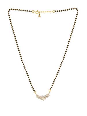 white silver mangalsutra with pendant design work 2
