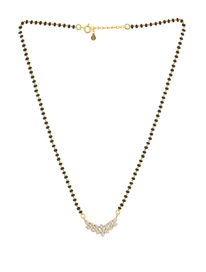Gold plated mangalsutra in sterling silver