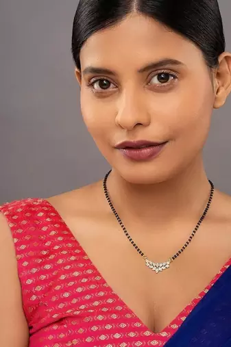Gold plated mangalsutra in sterling silver