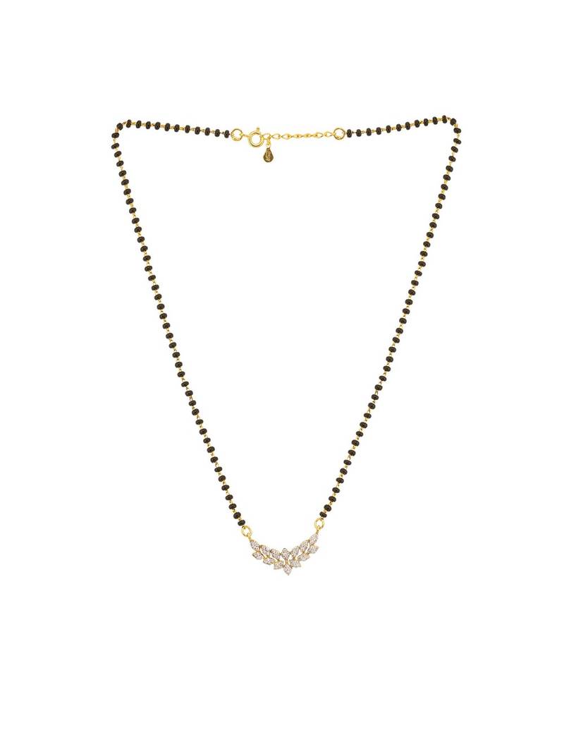 Gold plated mangalsutra in sterling silver