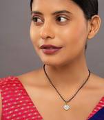Gold plated mangalsutra in sterling silver