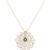 Gold plated green stone pendant necklace in sterling silver