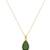 Gold plated green stone pendant necklace in sterling silver