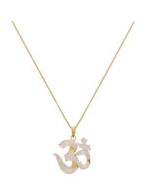gold-plated sterling silver om pendant necklace 2