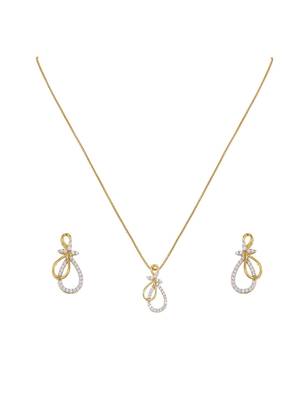 gold-plated sterling silver infinity drop pendant set 2