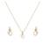 Gold plated pendant necklace set in sterling silver