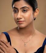 gold-plated sterling silver infinity drop pendant set