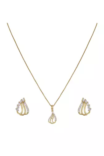 gold-plated sterling silver minimal round pendant set