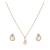 Gold plated pendant necklace set in sterling silver