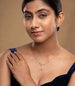 gold-plated sterling silver minimal round pendant set