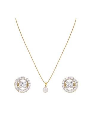 gold-plated sterling silver floating halo pendant set 2