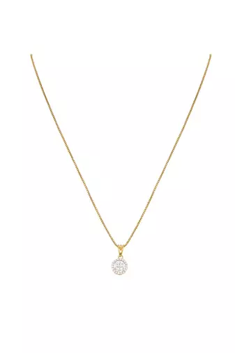 gold-plated sterling silver floating halo pendant set