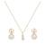 Gold plated pendant necklace set in sterling silver