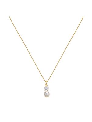 gold-plated sterling silver double drop pendant set 3
