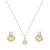 Gold plated pendant necklace set in sterling silver