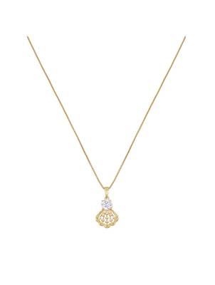 gold-plated sterling silver shell drop pendant set 3