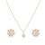 Gold plated pendant necklace set in sterling silver