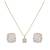 Gold plated pendant necklace set in sterling silver
