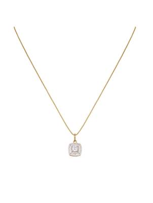 gold-plated sterling silver cushion halo pendant set 3
