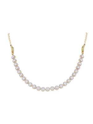 white silver necklace set with gold plated pendant design 3