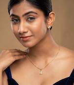 gold-plated sterling silver triangle pendant set