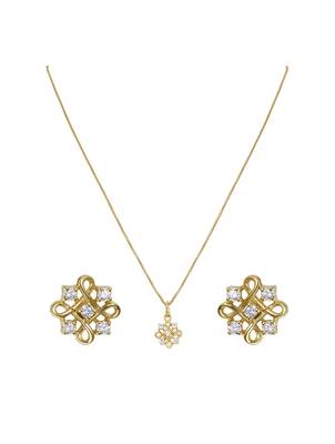 gold-plated sterling silver minimal chain pendant set 1