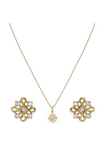 Gold plated pendant necklace set in sterling silver