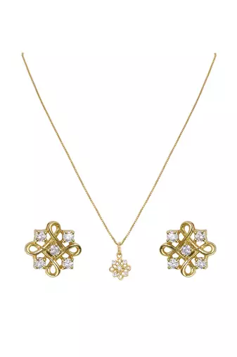 Gold plated pendant necklace set in sterling silver