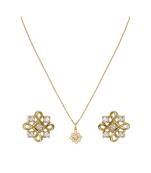 gold-plated sterling silver minimal chain pendant set