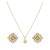 Gold plated pendant necklace set in sterling silver