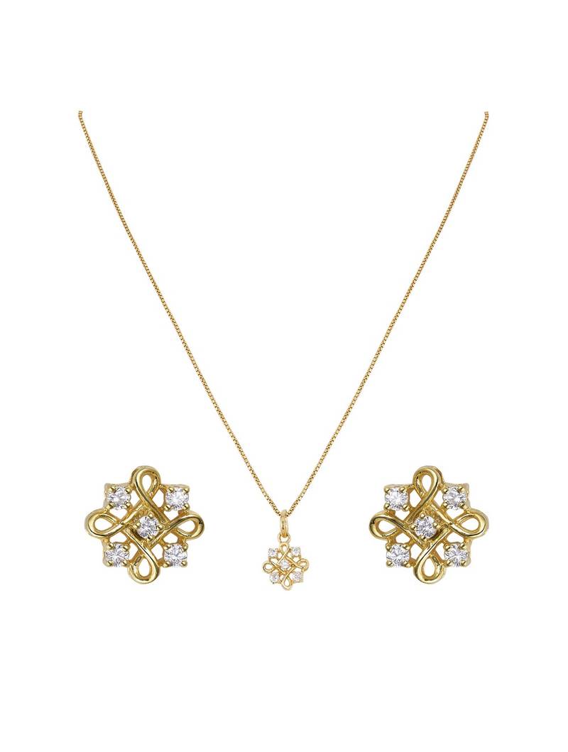 Gold plated pendant necklace set in sterling silver