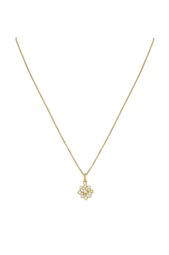 gold-plated sterling silver minimal chain pendant set