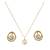 Gold plated pendant necklace set in sterling silver