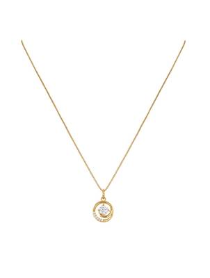 gold-plated sterling silver double halo pendant set 3