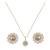 Rose gold plated pendant necklace set in sterling silver