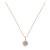 Rose gold plated pendant necklace set in sterling silver
